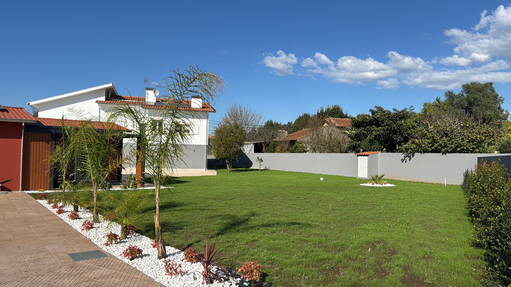 Construção de jardim de moradia